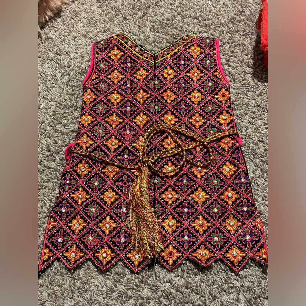 Afghan traditional outfit for baby girl